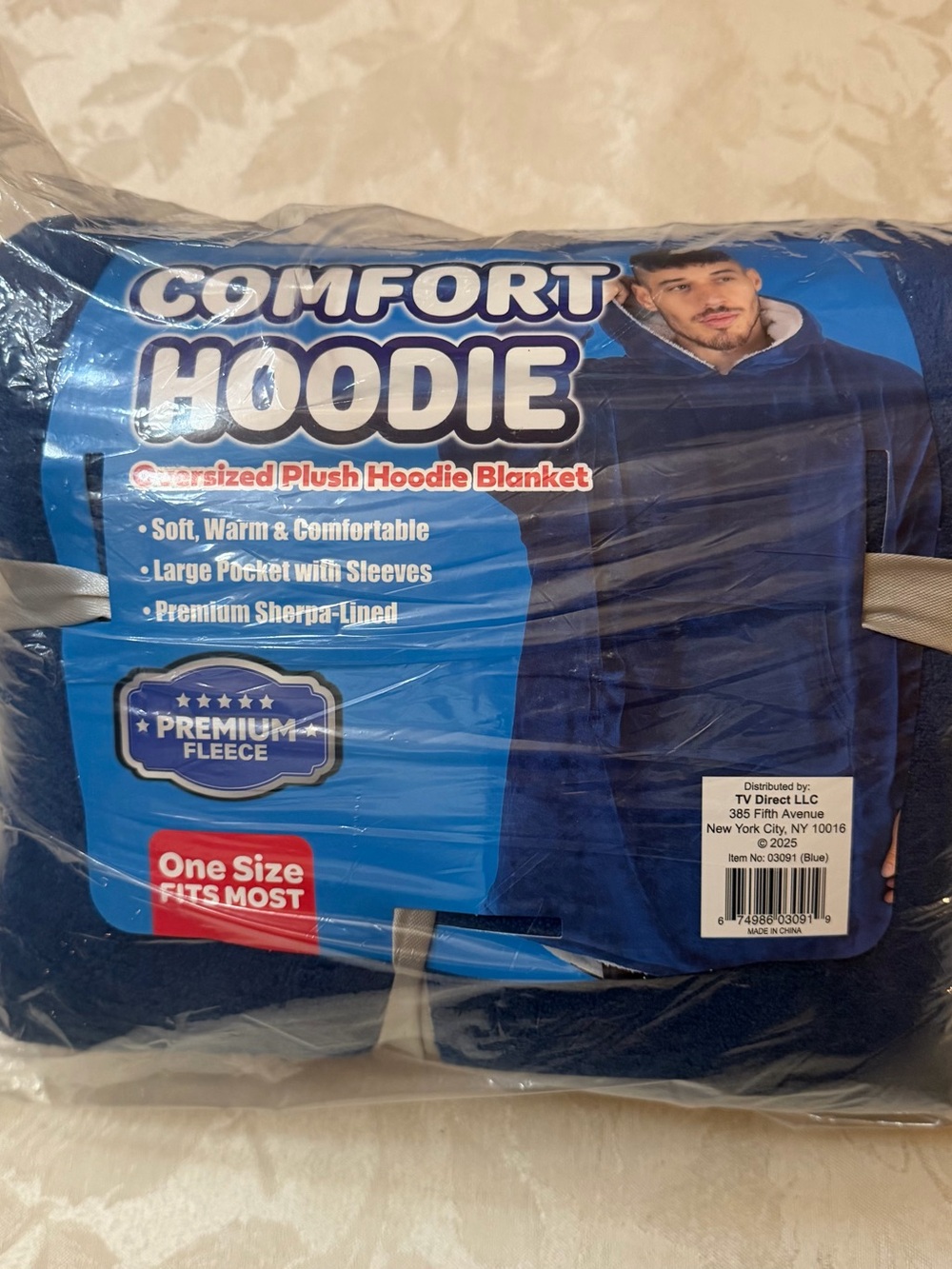 Oversized Plush Blanket - Navy